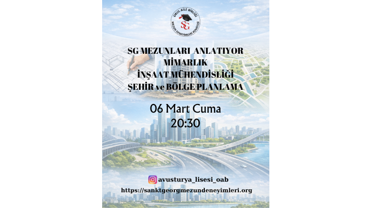 SG Mezunları İnşaat Mühendisliği, Şehir ve Bölge Planlama Anlatıyor ( 06 Mart 2026 / 20.30 )